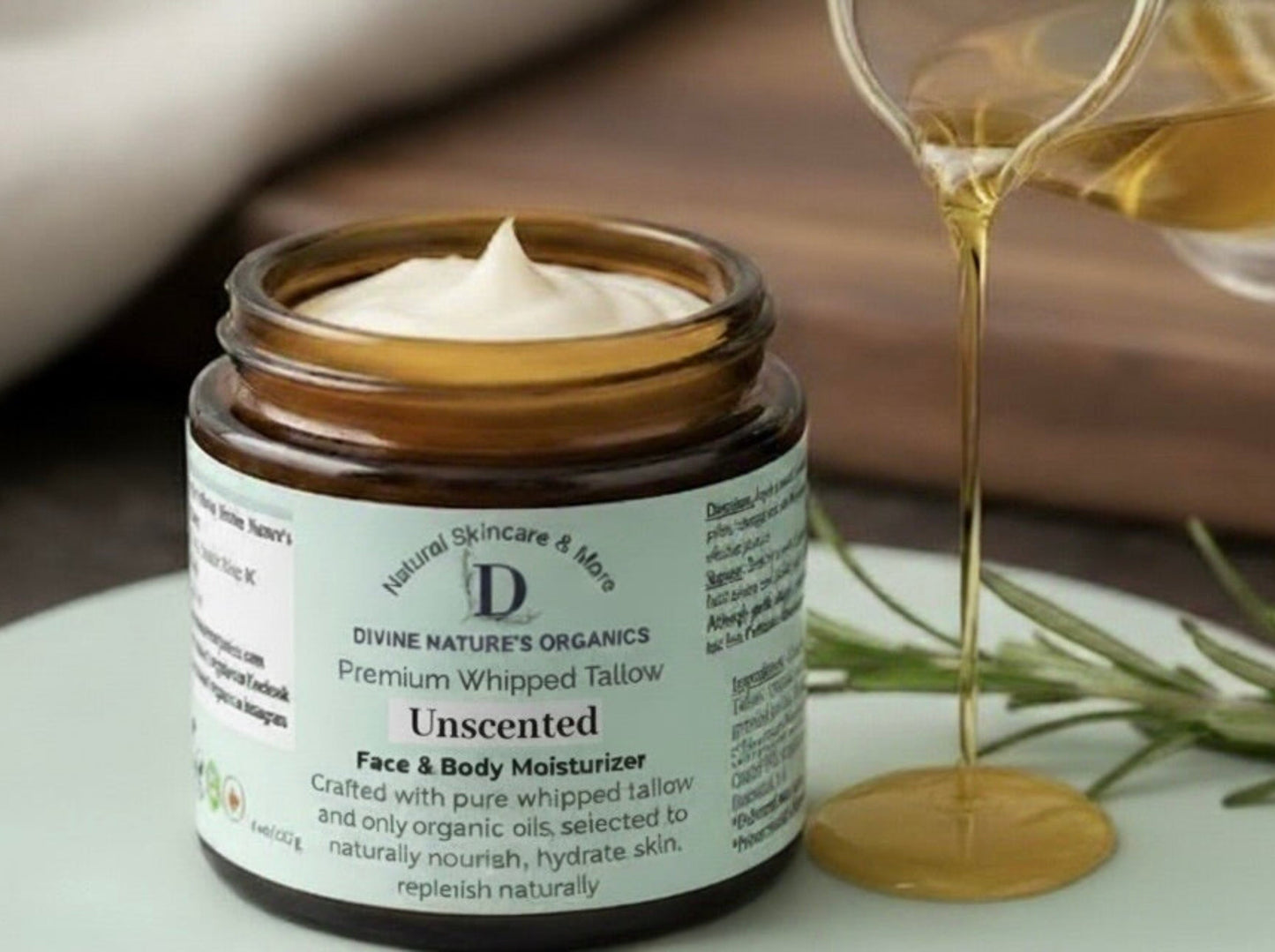 Premium Whipped Tallow Balm – Unscented | Pure and Gentle Face & Body Moisturizer